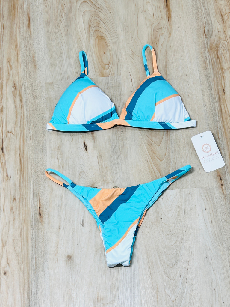 Essential Triangle Bikini Set with Fixed Side Bottoms