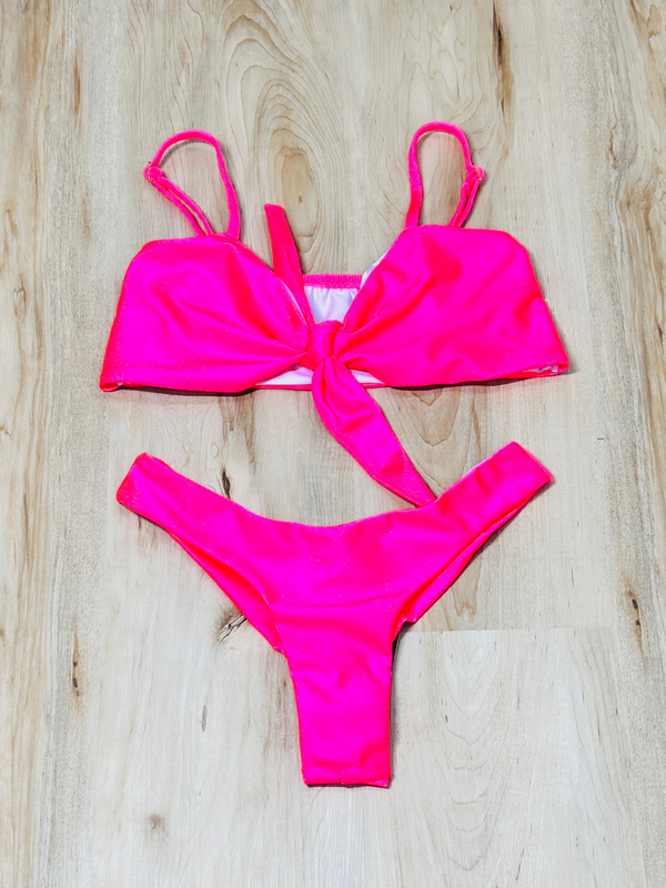 Fix Knot Top with Thong Bikini Bottom