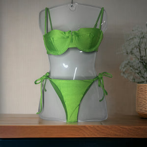 Bikini Side Ties -Green Apple-