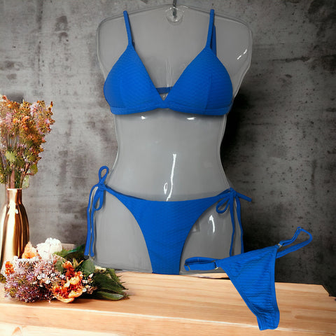 Bikini Side Ties -Blue Hawaii-
