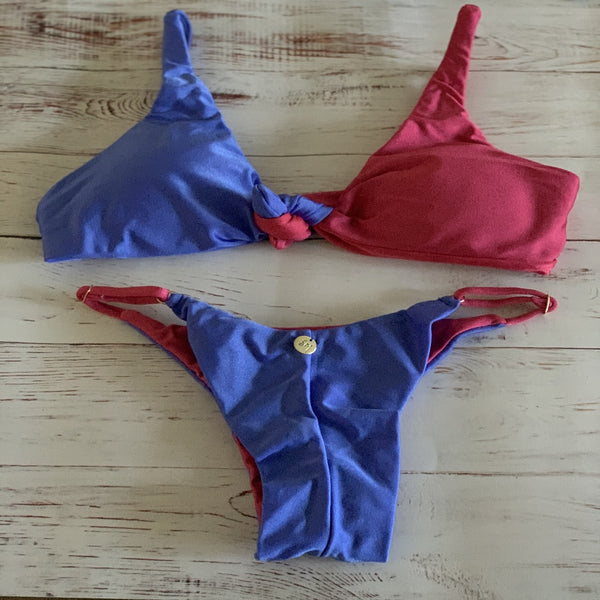 Top with Knot and Low-Rise Bottoms (Cindy Blue Jazz/Lichia)